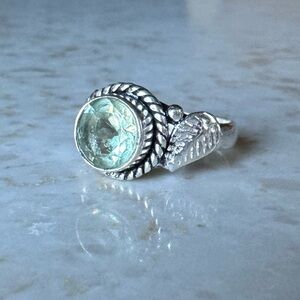 NWOT Sundance Nestled in Nature Ring, Green Amethyst, Sterling Silver